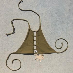 NWT Free People Bettini Halter Bikini Top